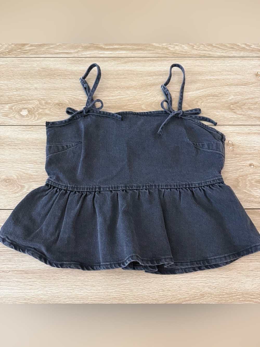 Wild Fable Black Denim Baby Doll Tank Top Size XS